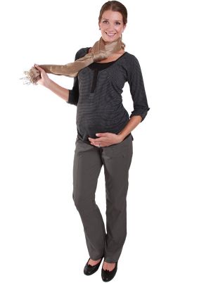 Angel Maternity Maternity Stretchy Cargo Pants in Dark Grey.jpg